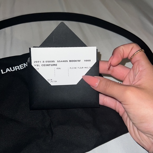 Saint Laurent Black Square Monogramme Belt main image 4